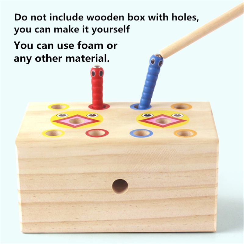 Youn Montessori Đồ Chơi Bắt Sâu Câu Cá Kỹ Năng Kích Thích Bàn Tay Và Mắt Cho Bé