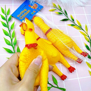 Đồ chơi con gà la hét vui nhộn cao 15cm
