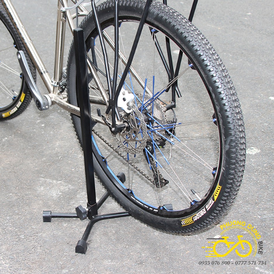 Chân chống xe đạp dựng 2 móc nhựa