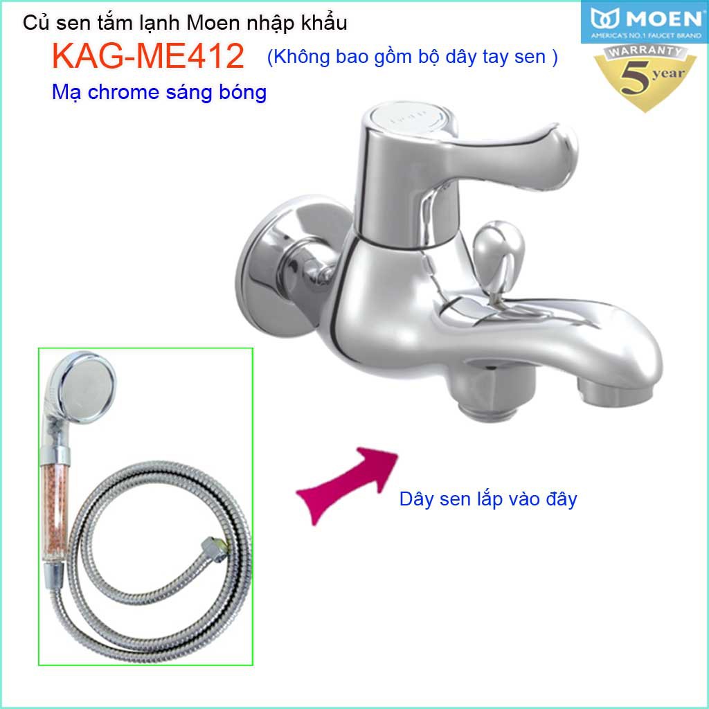 Củ sen tắm lạnh, vòi sen lạnh Moen KAG-ME412