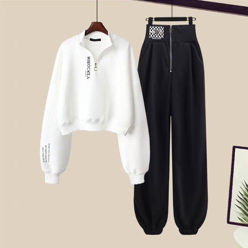 Set Áo Quần Legging Phong Cách Thời Trang Mùa Thu Mới 2022 Kích Thước Lớn Cho Nữ
