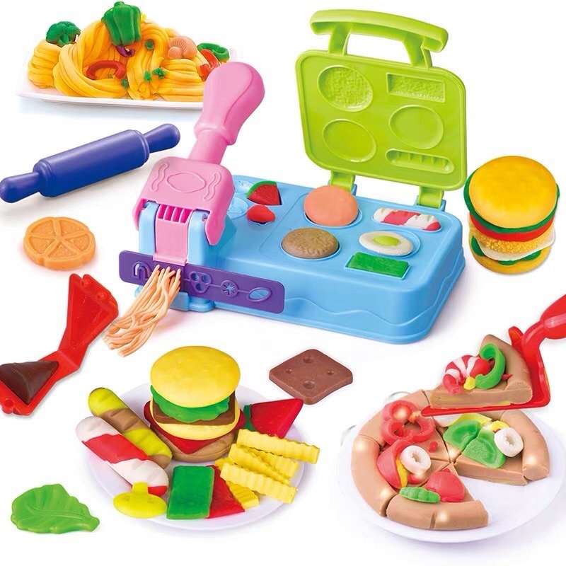 Bộ Đồ Chơi Đất Sét Cho Bé DIY Làm Kem Làm Tóc Bằng Đất Nặn Làm Từ Bột Mì An Toàn Cho Trẻ em Đồ Chơi Nhập Vai Thú Vị