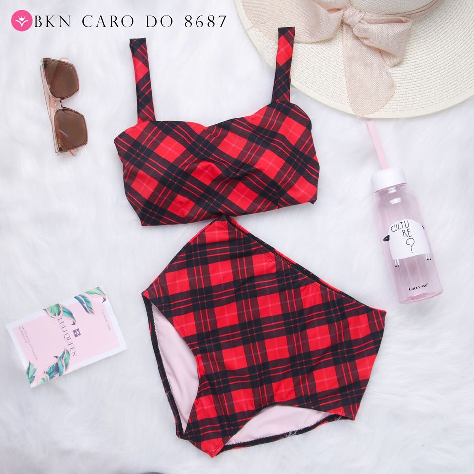 Bikini 2 mảnh caro đỏ CỰC XINH trẻ trung thanh lịch - Hàng chuẩn, giá rẻ | WebRaoVat - webraovat.net.vn