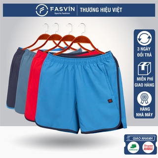 Quần running Fasvin R21448.SG short thể thao nam vải gió chun mềm mại phù hợp cho hoạt động thể thao