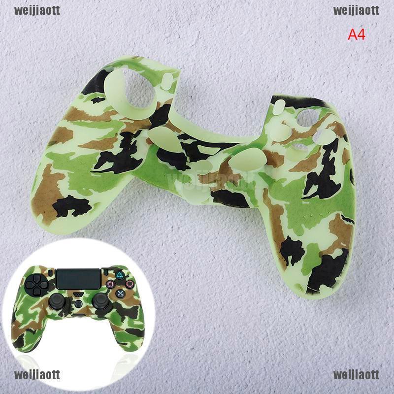 PHU KIEN Vỏ Nhựa Dẻo Hoạ Tiết Camo Bọc Tay Cầm Điều Khiển Ps4