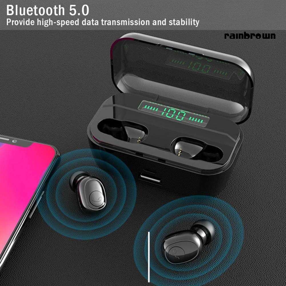 Tai Nghe Bluetooth 5.0 Không Dây Mini / Rej / G6S Kèm Hộp Sạc