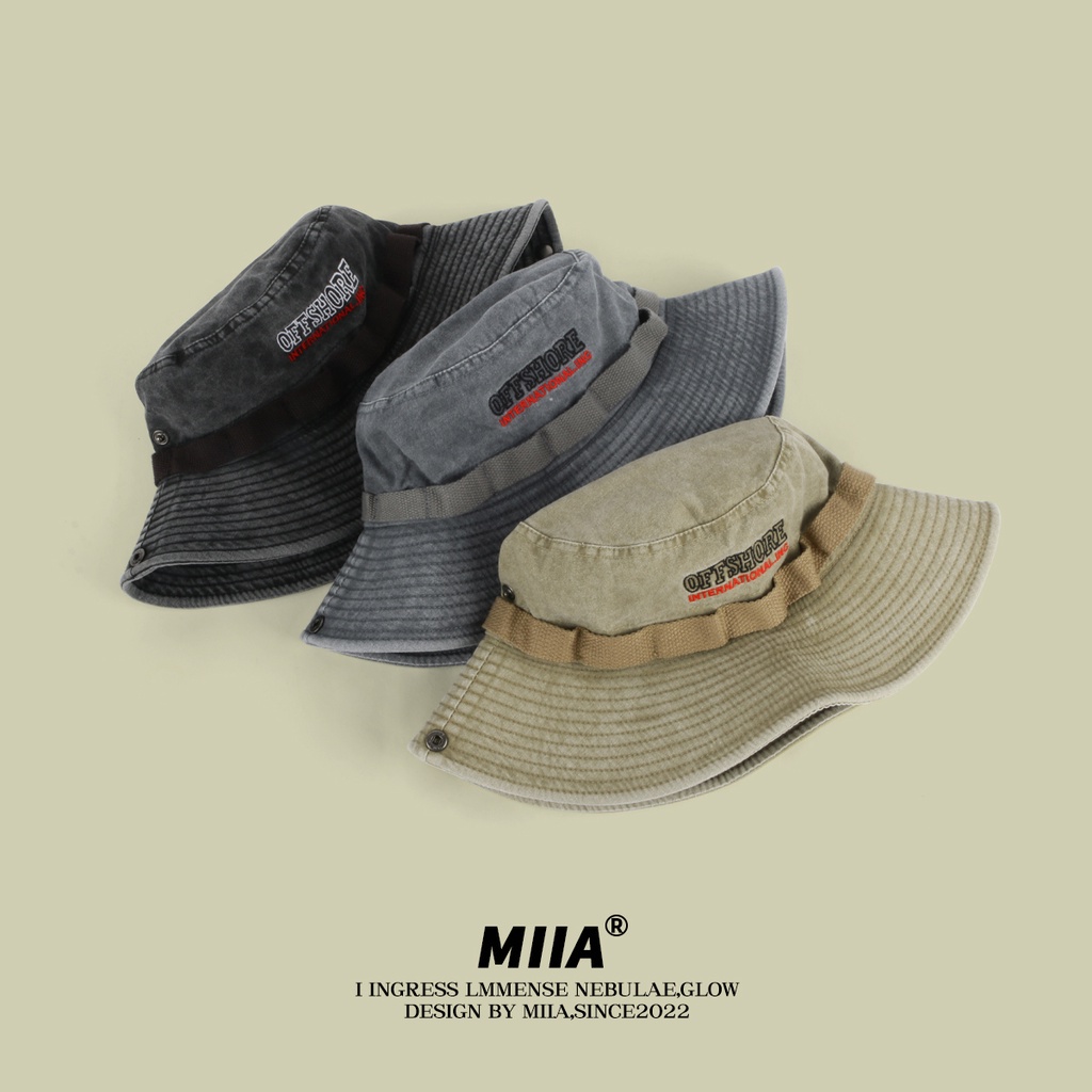 Mũ Bucket Dây Rút Chống Nắng Phong Cách Retro Cho Nam