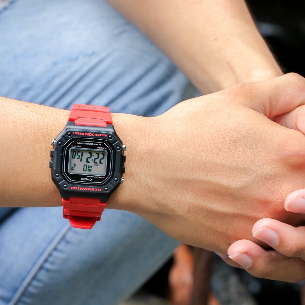 Đồng Hồ Nam Casio Dây Nhựa Trẻ Trung W-218H-4BVDF Chính Hãng