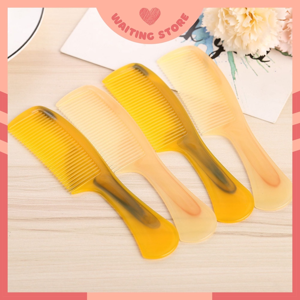 Lược chải tóc màu vàng đơn giản dài 14cm