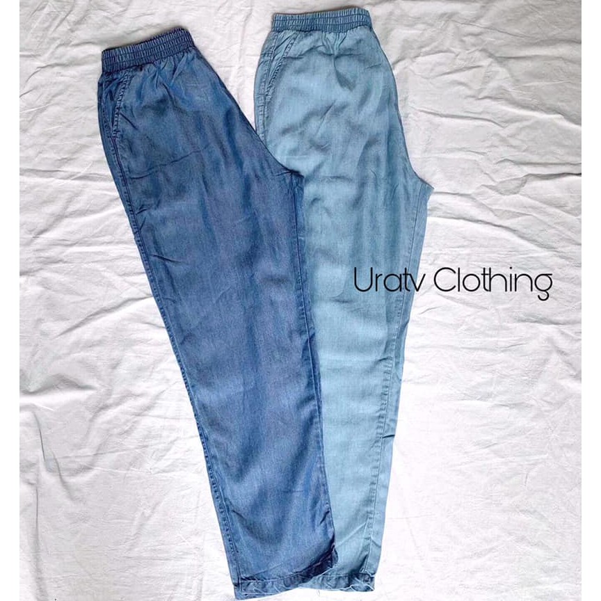 [FREESHIP - ẢNH CHÍNH CHỦ] Quần suông DENIM lưng thun MUJl