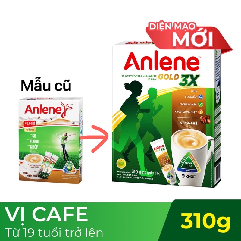 (HCM) Sữa Bột Anlene Hương Cà Phê Hộp 310g