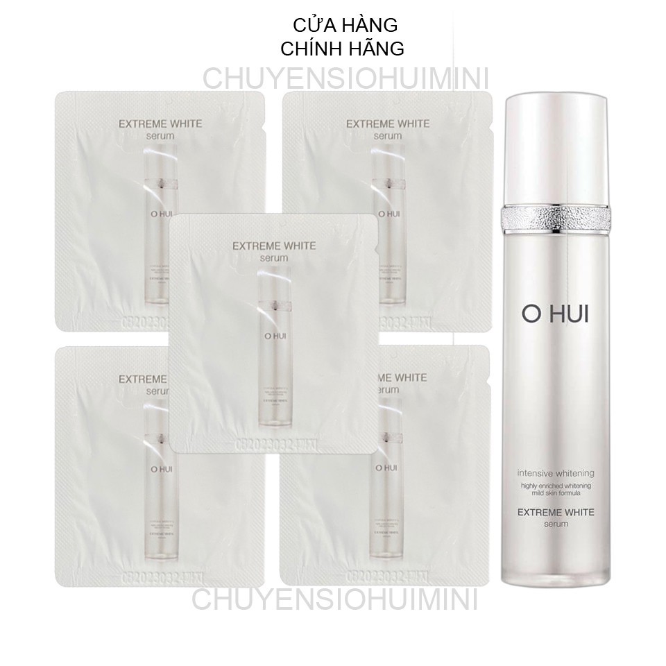 Gói Sample Serum Ohui Trắng Đậm Đặc Siêu Dưỡng Trắng Mờ Thâm Nám Chống lão hóa Extreme White 1ml