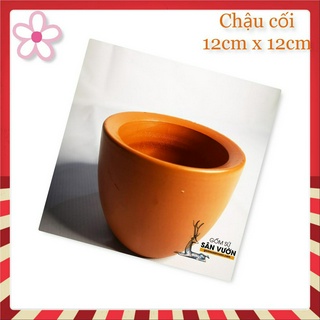 Chậu gốm đất nung hình Chậu Cối - chậu trồng cây, gốm sứ sân vườn Bình Dương