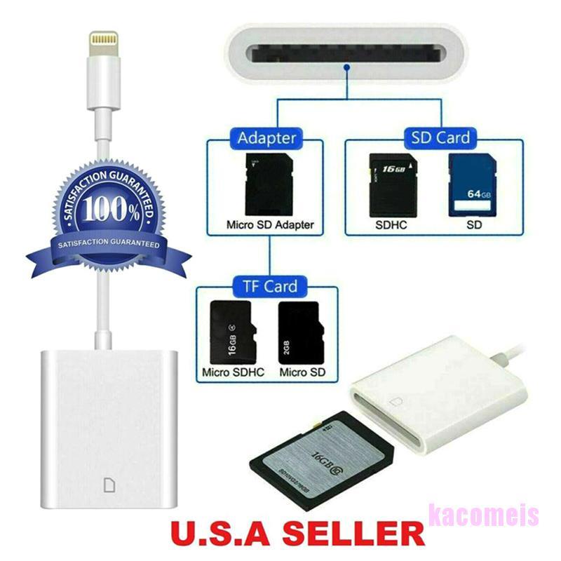 Đầu Đọc Thẻ Nhớ Sd Otg Cho Iphone X,Xs Max,8,9,10 Ipad Pro Ipod Vby | BigBuy360 - bigbuy360.vn