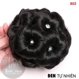 Búi tóc trung niên : Búi Hoa Đính Đá