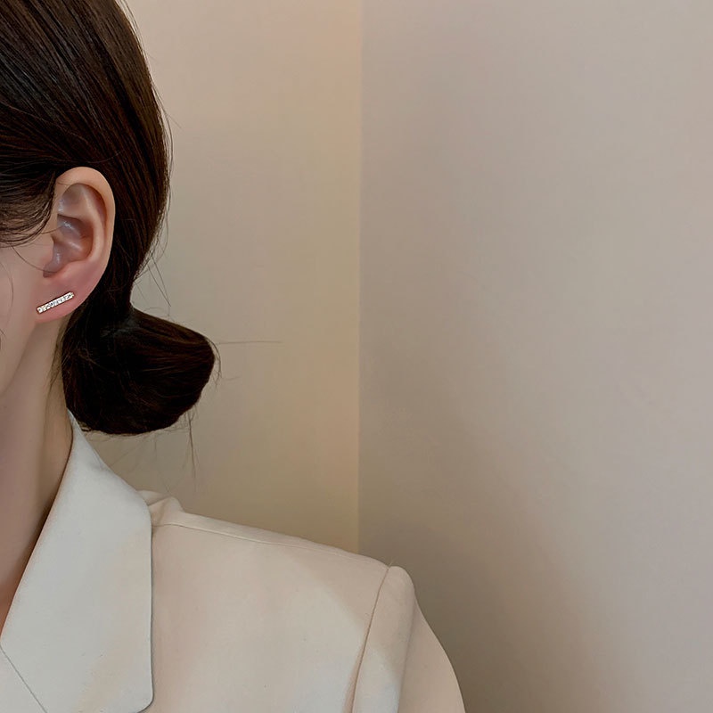 Hoa tai Rhinestone phong cách Hàn Quốc mới Hoa tai thả của phụ nữ