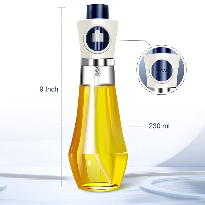 Bình Xịt Dầu Ăn / Giấm Bằng Kính Có Thể Đổ Đầy 230Ml