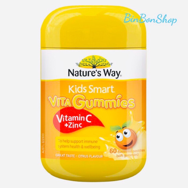 VTM Nature's Way Kids Smart VITA Gummies Vitamin C + Zinc 60v