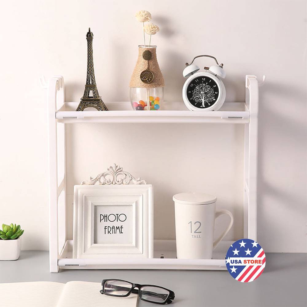 [Tổng Kho Sỉ] Giá Kệ Để Đồ Nhựa Cao Cấp 2 TẦNG T2 (Cao Tới 40cm) - Kệ Để Đa Năng Phòng Bếp, Phòng Tắm