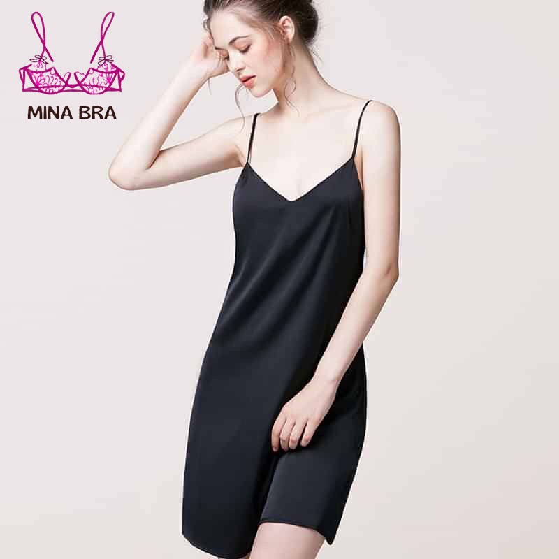 Váy Ngủ 2 Dây Gợi Cảm Thời Trang MINABRA Đầm Ngủ Sexy Lụa Satin Mềm Mịn Không Nhăn VN03 | BigBuy360 - bigbuy360.vn