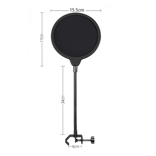 Double Layer Studio Microphone Flexible WindScreen Mask Mic Pop Filter Shield 155MM for Speaking Recording Accessories
