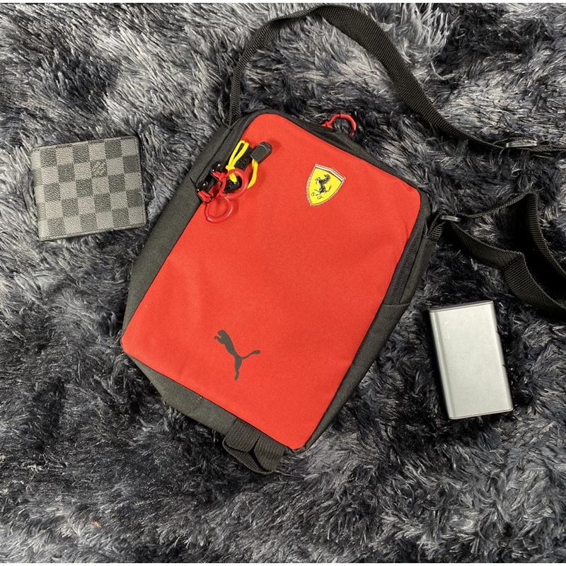 Túi đeo chéo nam [ Hàng Xuất Dư ] Túi Đeo Chéo Ferrari Mini Phong Cách Thể Thao