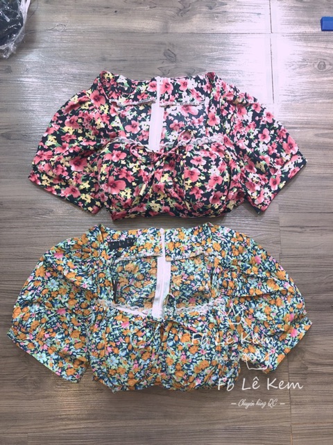 Đầm hoa nhí viền ren ngực cổ vuông 💖 | BigBuy360 - bigbuy360.vn