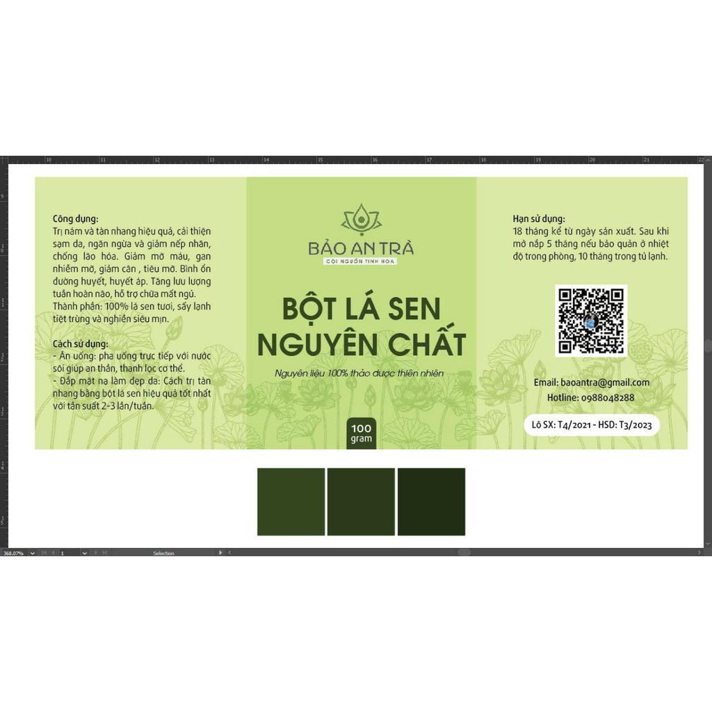 Trà lá sen - Bột lá sen nguyên chất Bảo An - Thần dược cho cả gia đình