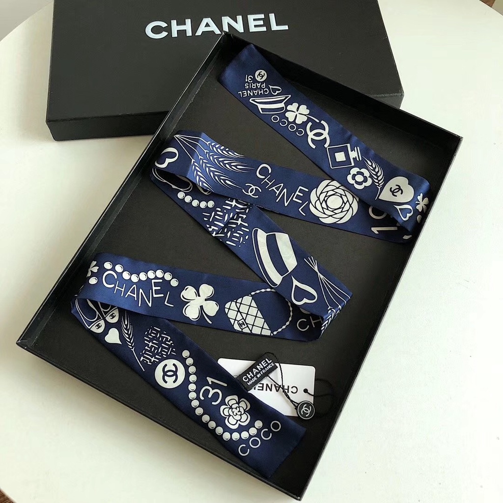 Khăn Quàng Cổ / Túi Xách / Khăn Quàng Cổ Bằng Lụa In Họa Tiết Chữ CC Thời Trang Cho Nữ