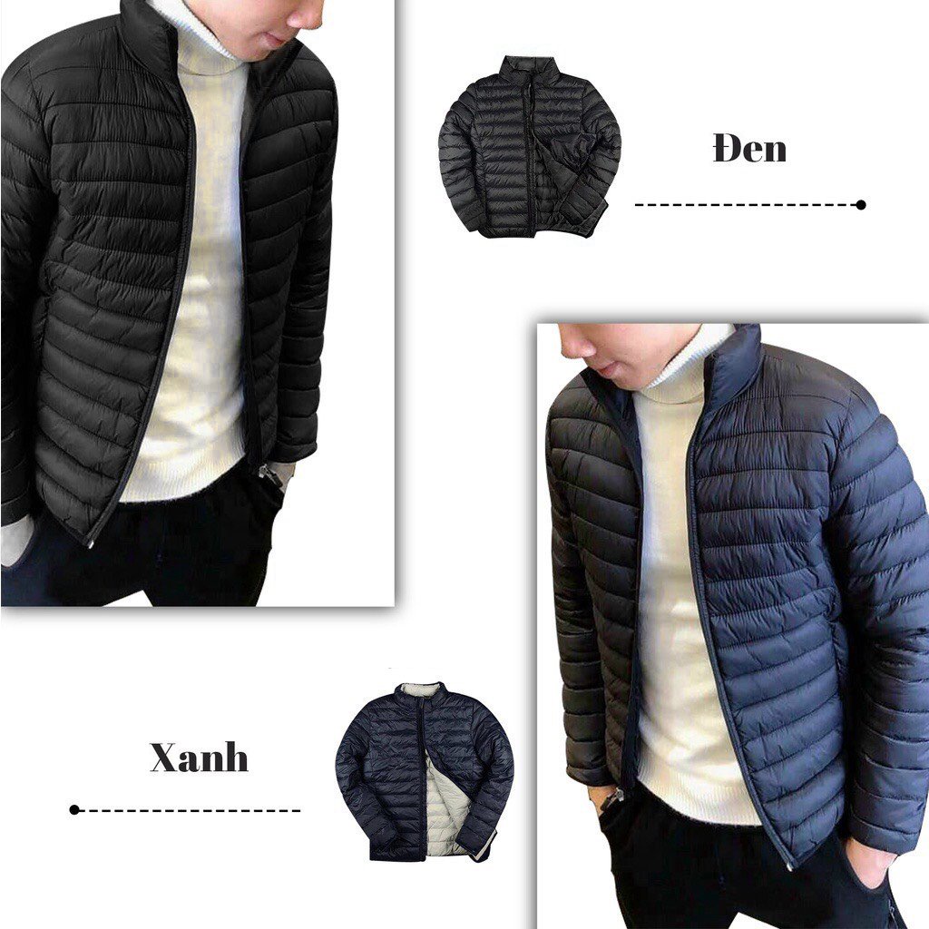 Áo khoác nam Áo phao lông vũ Jacket Nam cao cấp BATIR dáng Regular fit cổ trụ 3 phân bo cổ tay và gấu áo