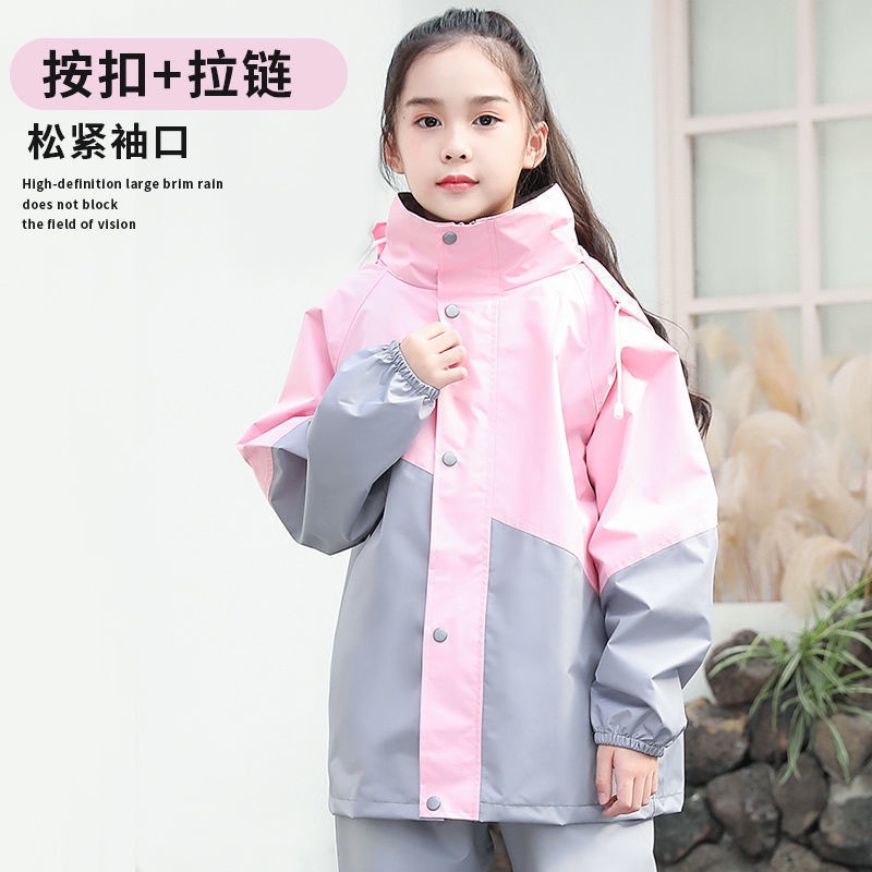Bộ Quần Áo Mưa Đi Xe Đạp Thiết Kế Dễ Thương Cho Học Sinh Tiểu