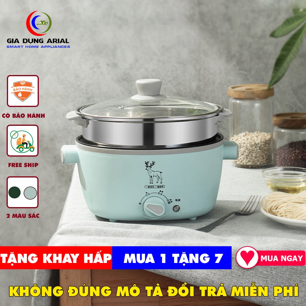 [Mã ELHADEV giảm 4% đơn 300K] Nồi điện mini đa năng AGISAN NL-09 có lớp chống dính cao cấp bảo hành 6 tháng