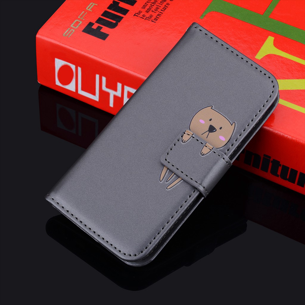 Bao nắp gập in động vật đáng yêu nhiều mẫu cho điện thoại Samsung NOTE 9 note 10 NOTE 10 PRO M20 A5 A90 A6PLUS A8S | BigBuy360 - bigbuy360.vn