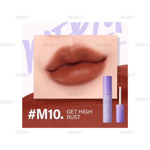 (Chính Hãng) Son Kem Merzy Dreamy Late Night Mellow Tint #M10.Get Hight Rust Hoa Hồng Khô 4gr