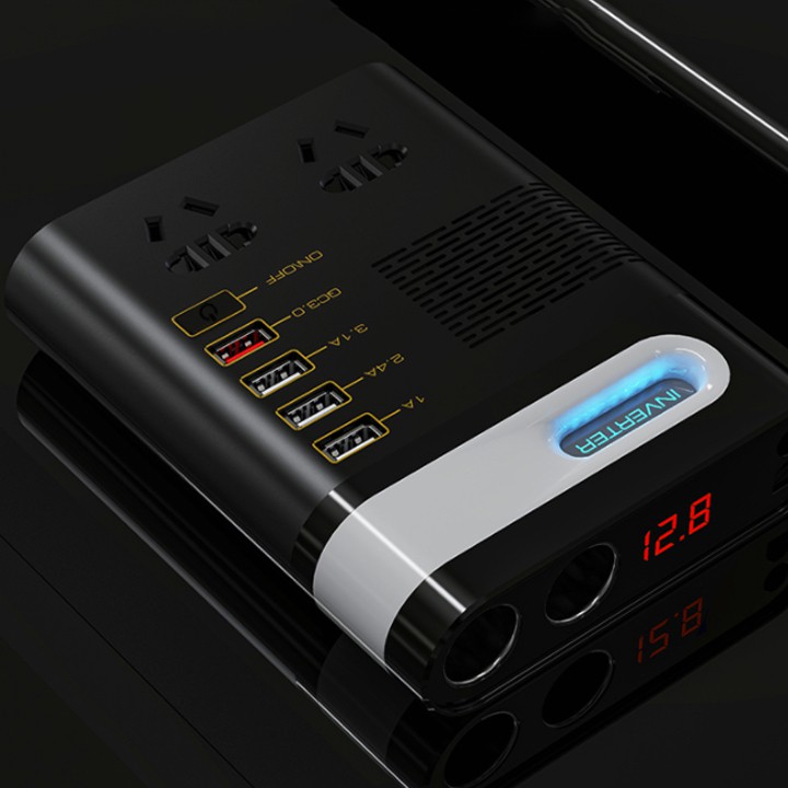 Bộ chuyển đổi nguồn [ BẢO HÀNH 6 THÁNG ] điện 12V/24V lên 110V 220V  trên ô tô Loại Xịn | BigBuy360 - bigbuy360.vn