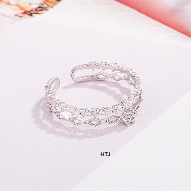 NHẪN NỮ BẠC TA DẠNG HỞ SIÊU XINH
