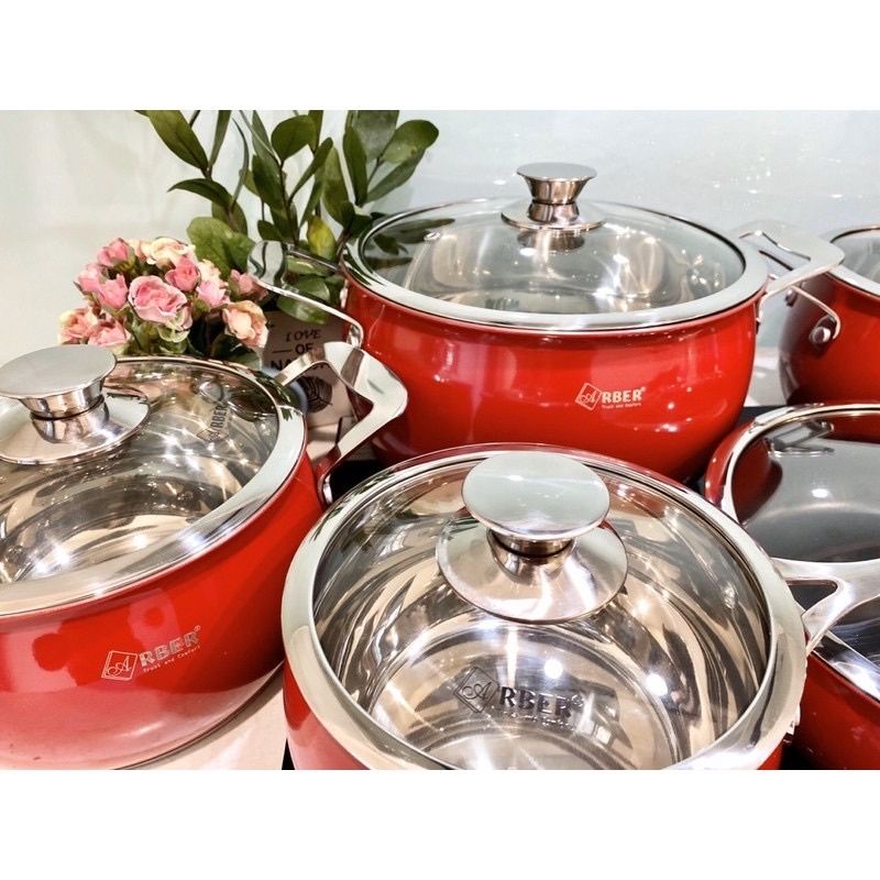 Bộ nồi inox 5 món Arber đức bảo hành 24 tháng