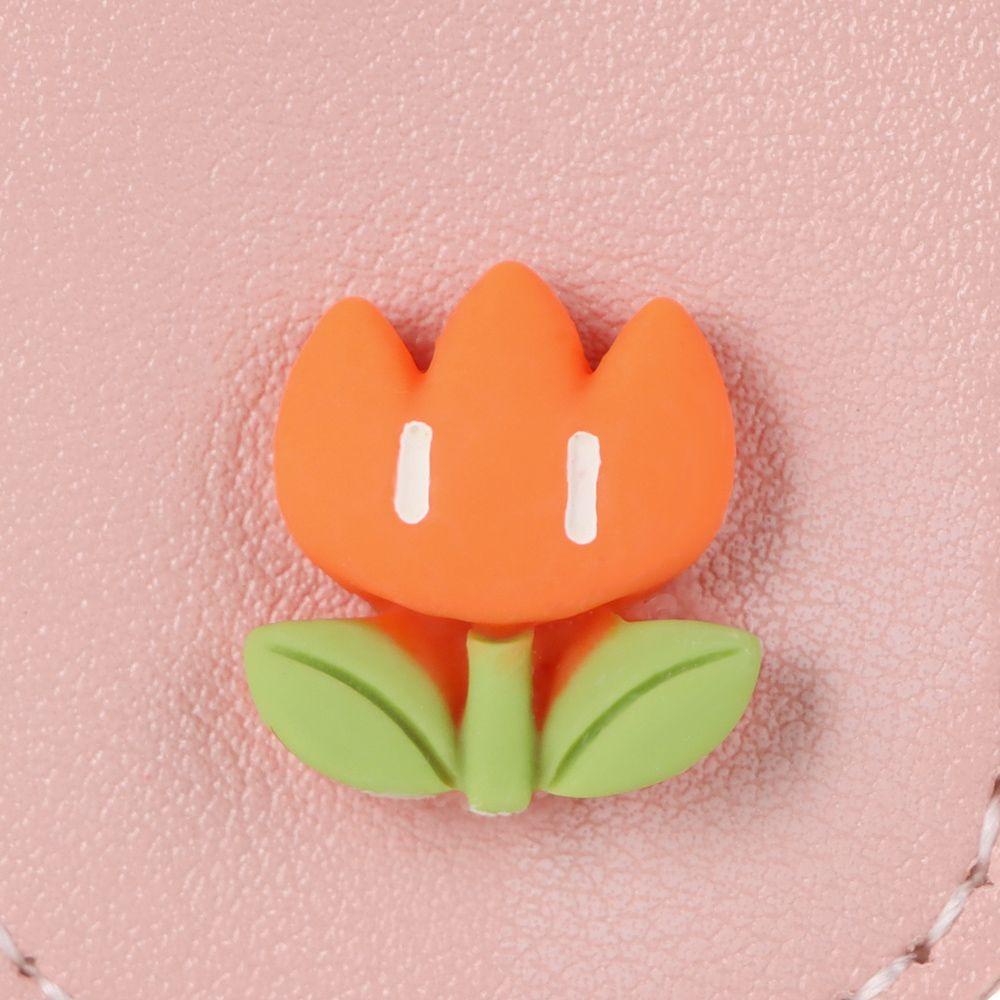 EBINLANDS Bao Da PU Đựng Thẻ Kèm Móc Khóa Thời Trang Giá Đỡ