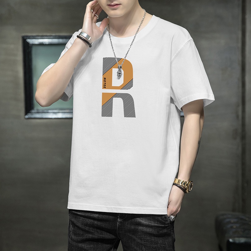 Áo Thun Tay Ngắn Cổ Tròn In Họa Tiết Thời Trang Cho Nam