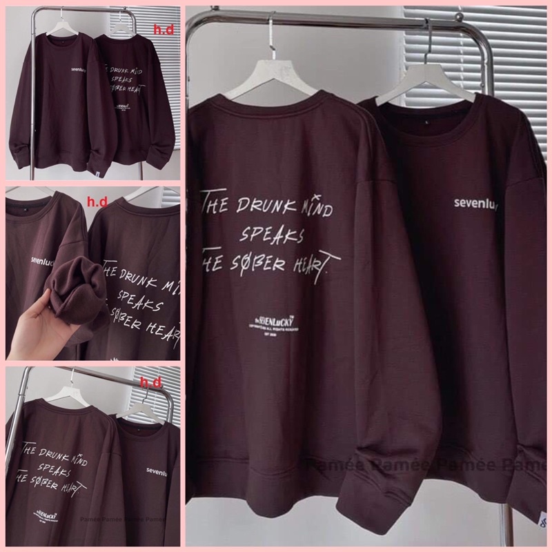Áo Sweater Seveen Unisex nam nữ tay lỡ Oversize form rộngThời trang Thu đông ấm áp, nỉ cotton ko bai xù, cổ tròn