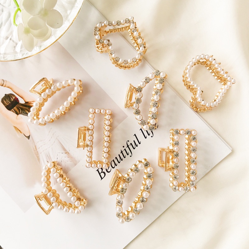 Kẹp tóc đính hạt sang trọng size mini, Phụ kiện thời trang tóc KT040 - FilibraStyle