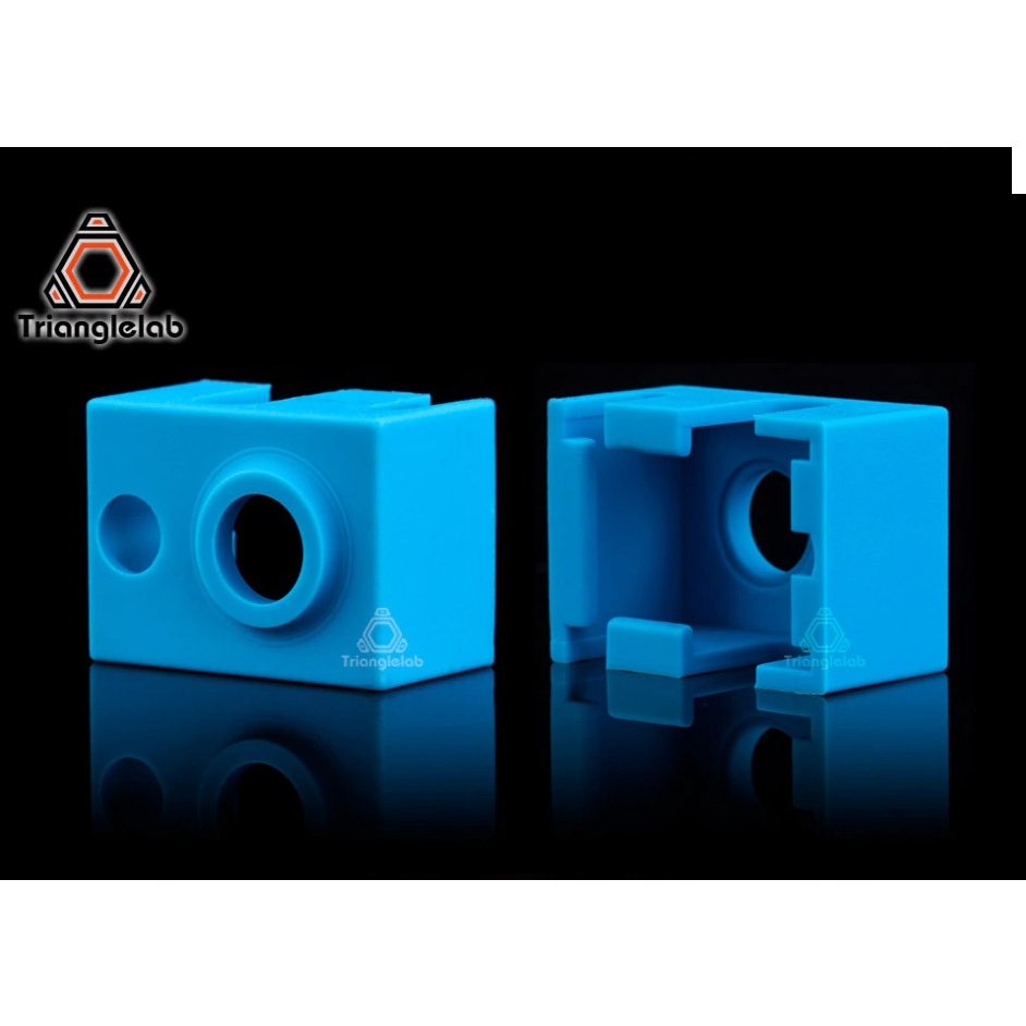 Áo Silicon Volcano Trianglelab bọc đầu gia nhiệt - Màu cam/ xanh