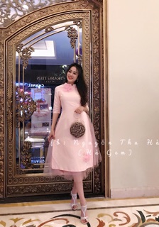 Set áo dài mẹ bé