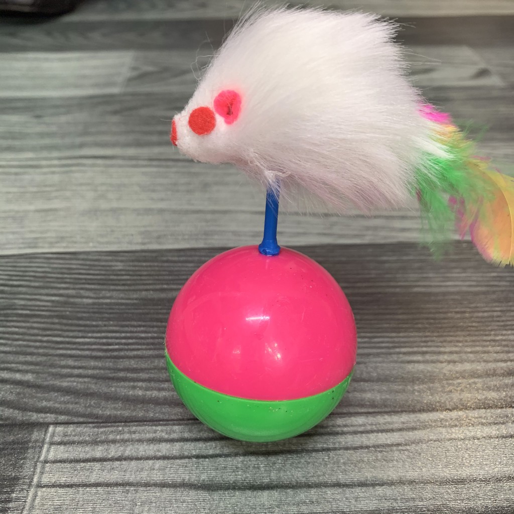 BÓNG LẬT ĐẬT GẮN CHUỘT - ĐỒ CHƠI CHO MÈO