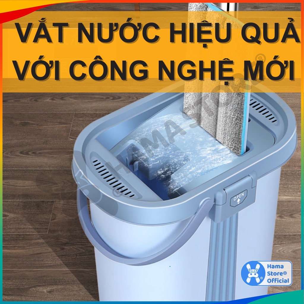 [Mã LIFE50KALL giảm 10% đơn 200K] Cây lau nhà thông minh tự vắt HAMA OVAL PRO 38x12 cm | GD_VS_009