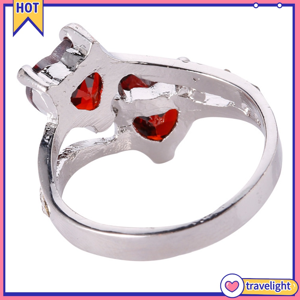 Nhẫn Đính Đá Zircon Hình Trái Tim K1