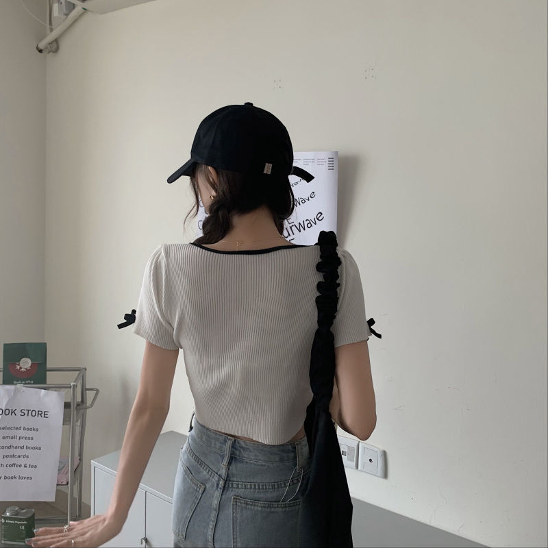 Áo thun tay ngắn cổ tròn năng động đáng yêu cho nữ