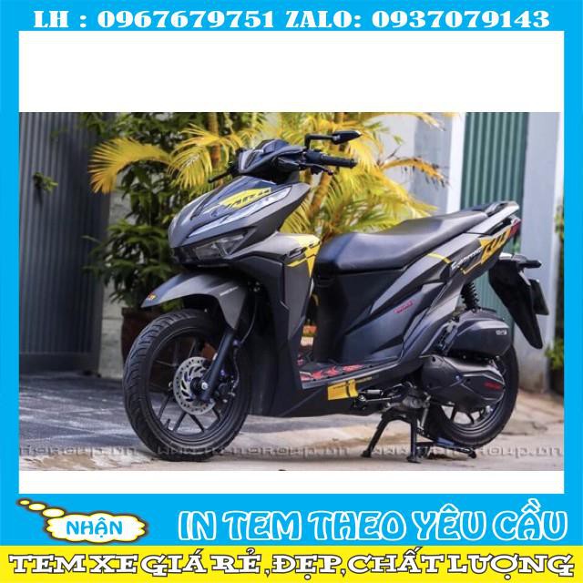Tem rời Vario 150 dán xe vàng cát