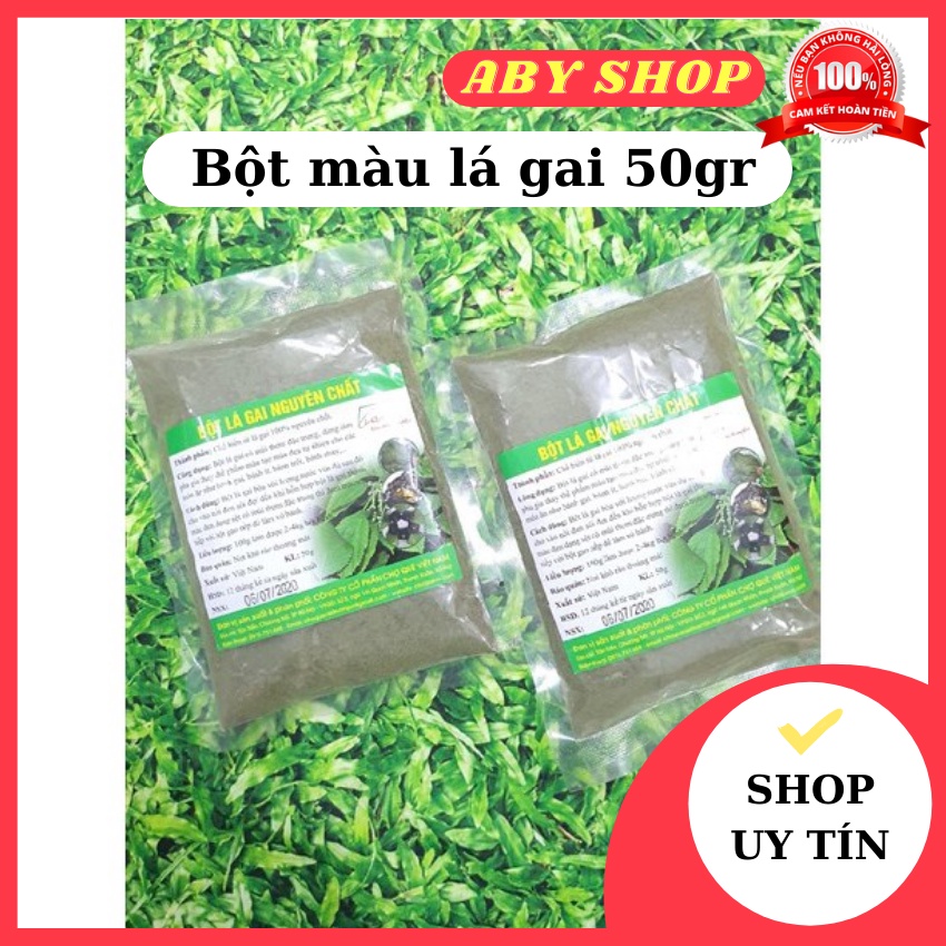 Bột màu lá gai 50gr ⚡ CHẤT LƯỢNG CAO ⚡ bột tạo màu chuyên dùng chế biến bánh tạo hương vị mới lạ