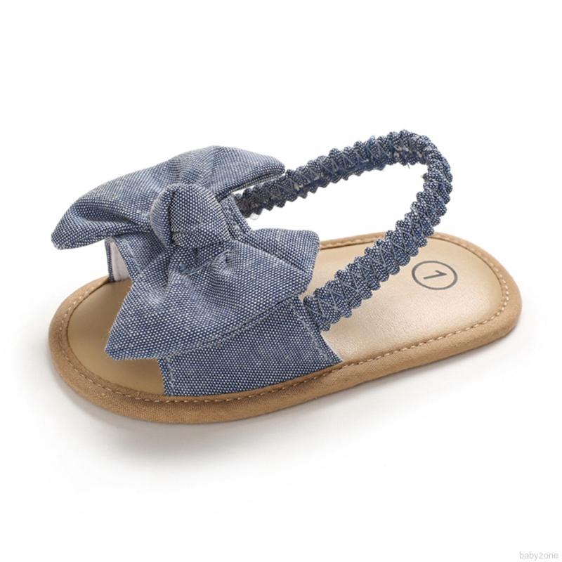 Giày sandal vải đính nơ xinh xắn dễ thương dành cho bé gái